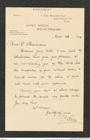 Nachlass Franz Steindachner, Brief von James Green an Franz Steindachner (26.10.1909), Inv.Nr. 176.01, Seite 1